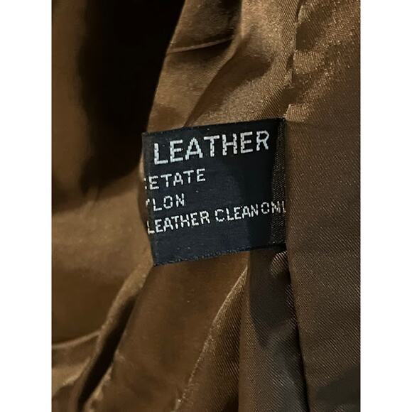 VTG NWT Georgetown Leather Design Suede Sportcoat Blazer Mens Brown Size 42 Med - Picture 7 of 7